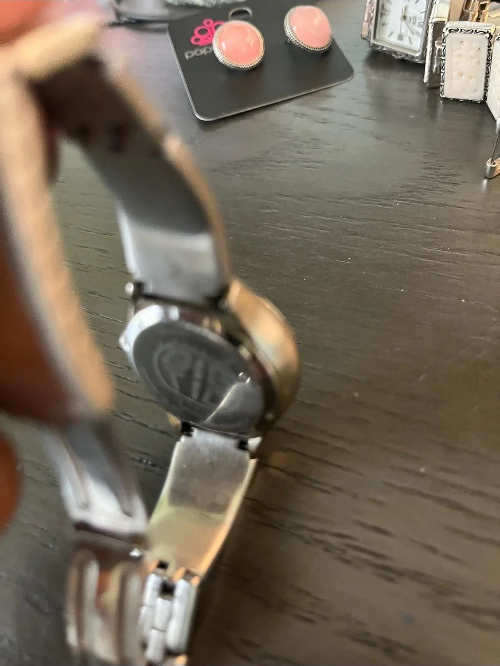 Fossil Silver Watch with Blue Dial
